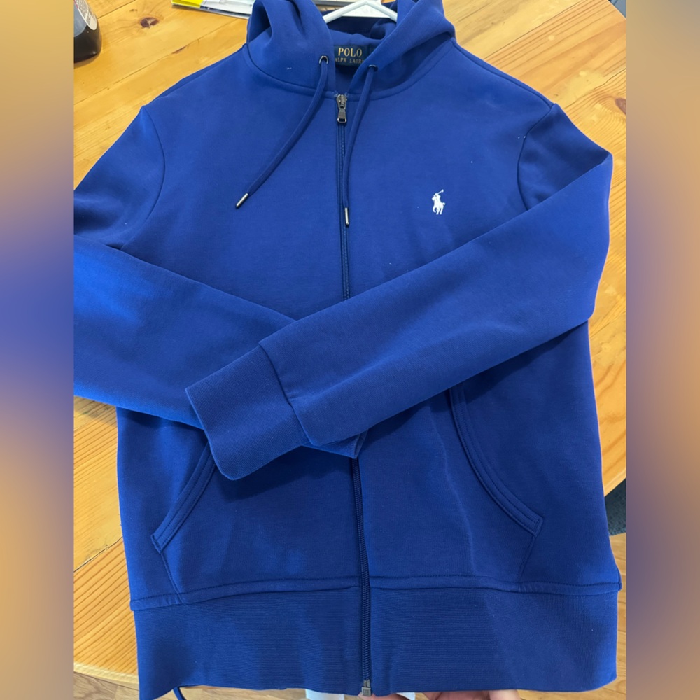 Ralph Lauren Polo Royal Blue Tech fleece Full Zip Hoodie & Pants set- Size Small